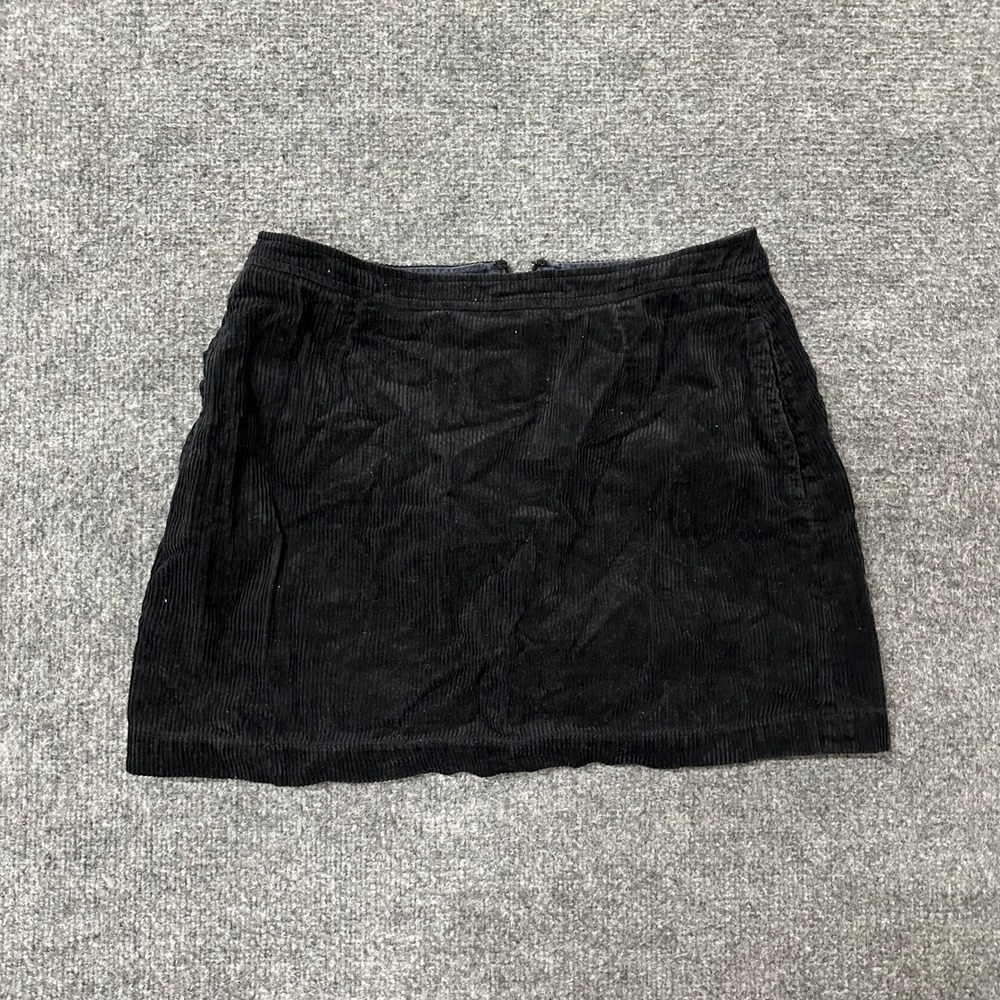 Calvin Klein Jeans Skirt Womens Size 29 Black Corduroy Mini Casual Straight Zip